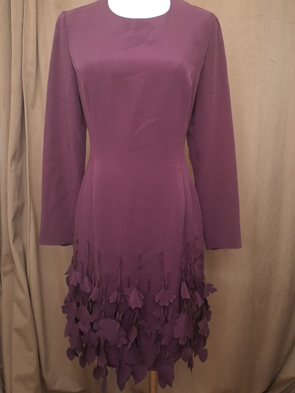 Catherine Regehr for Milli Purple 3D Floral Appliqué Dress Size 2 Canada